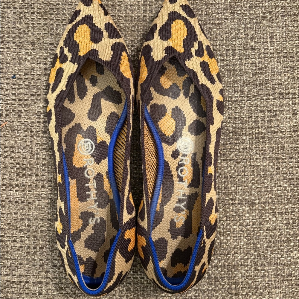 Rothy's Wild Patterned Points in Brown and Black